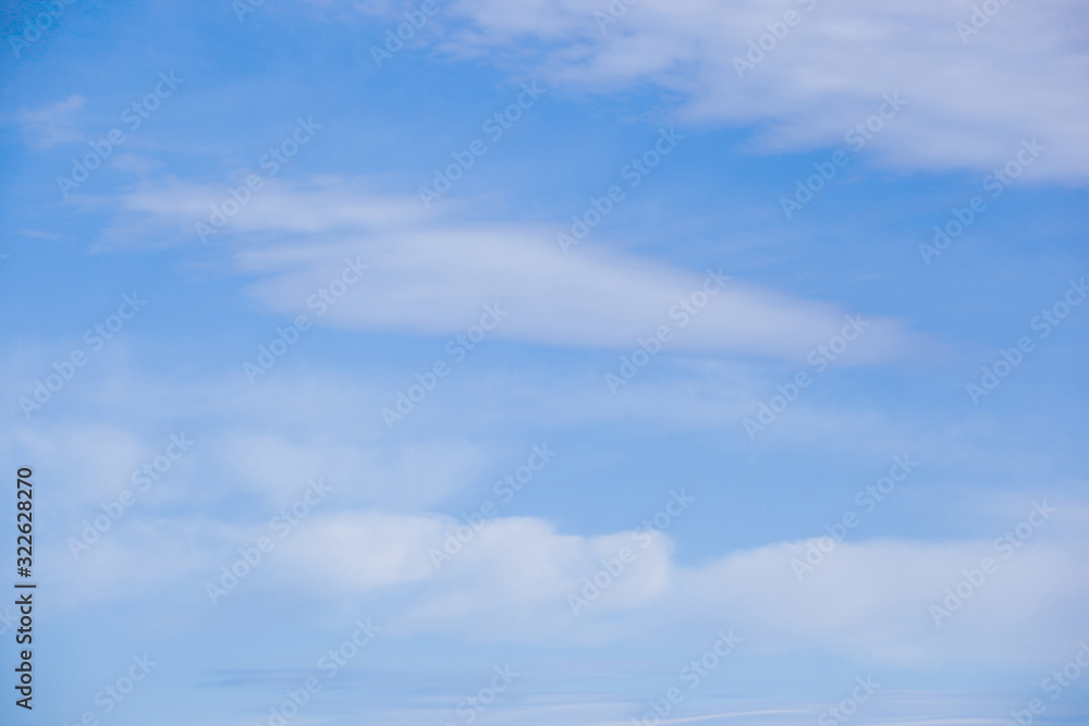 Low Angle View Of Clouds In Blue Sky.