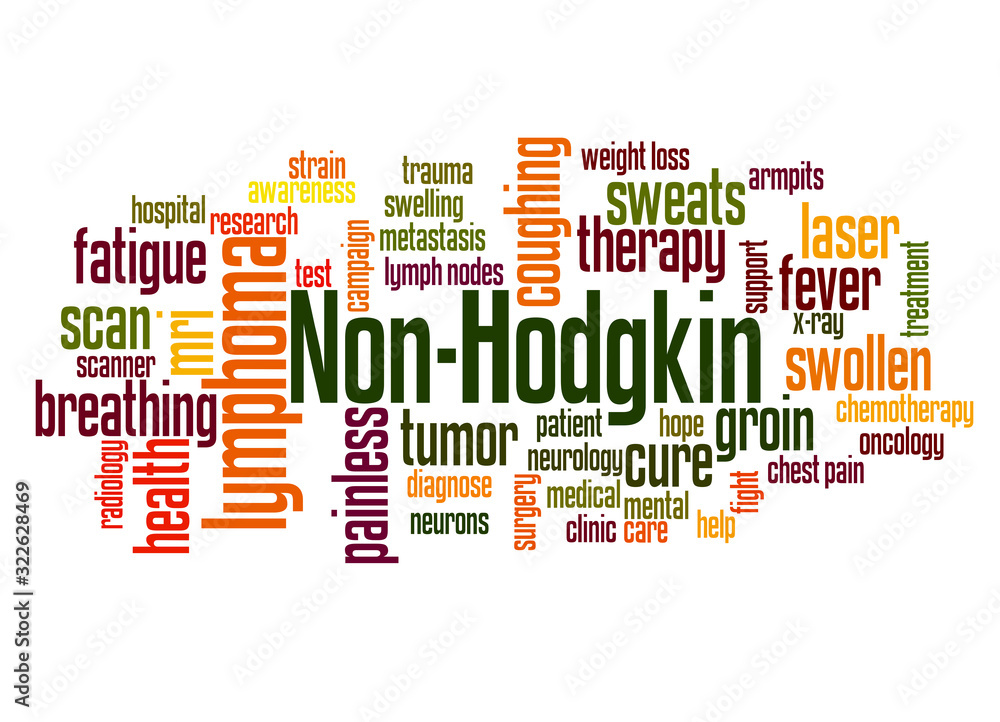 Non-Hodgkin lymphoma word cloud concept 2