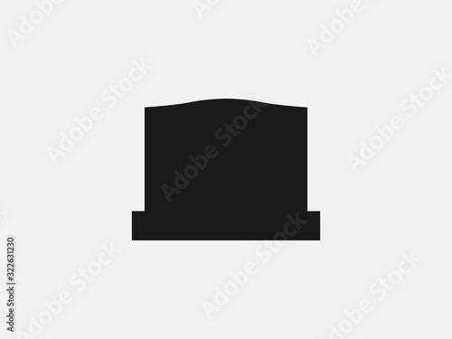Gravestone, graveyard, rip icon. Vector illustration, flat design.