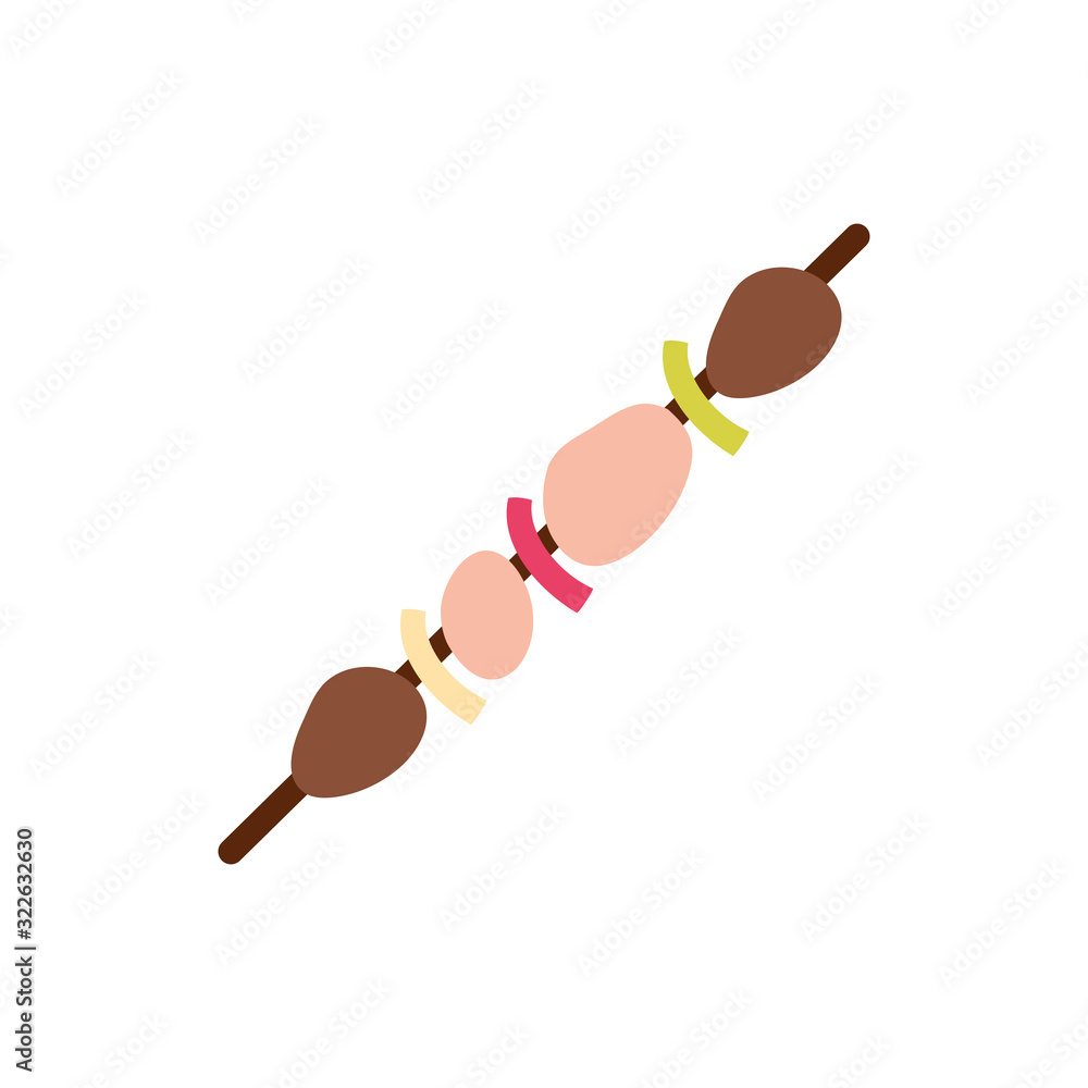 bbq meat skewers isolated icon bbq meat skewers isolated icon