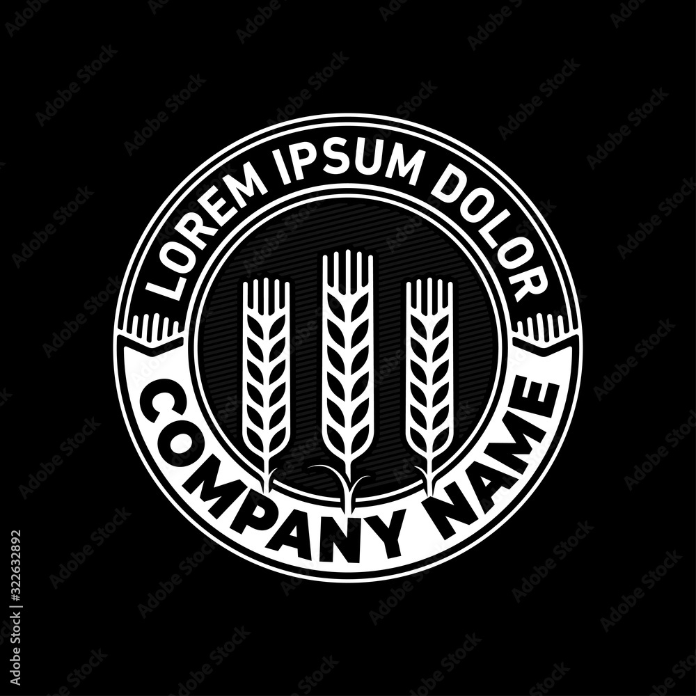 Fototapeta premium Wheat logo. Vector and illustration.