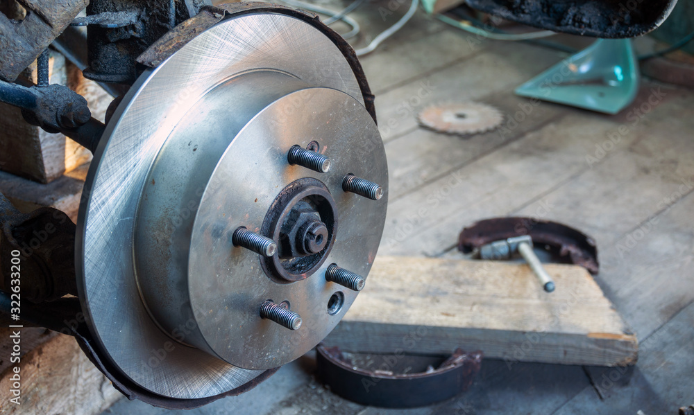 Repair of the brake system of a car. Repair of the brake system of a car.