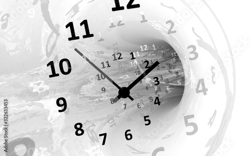 Time in space. 3d illustration