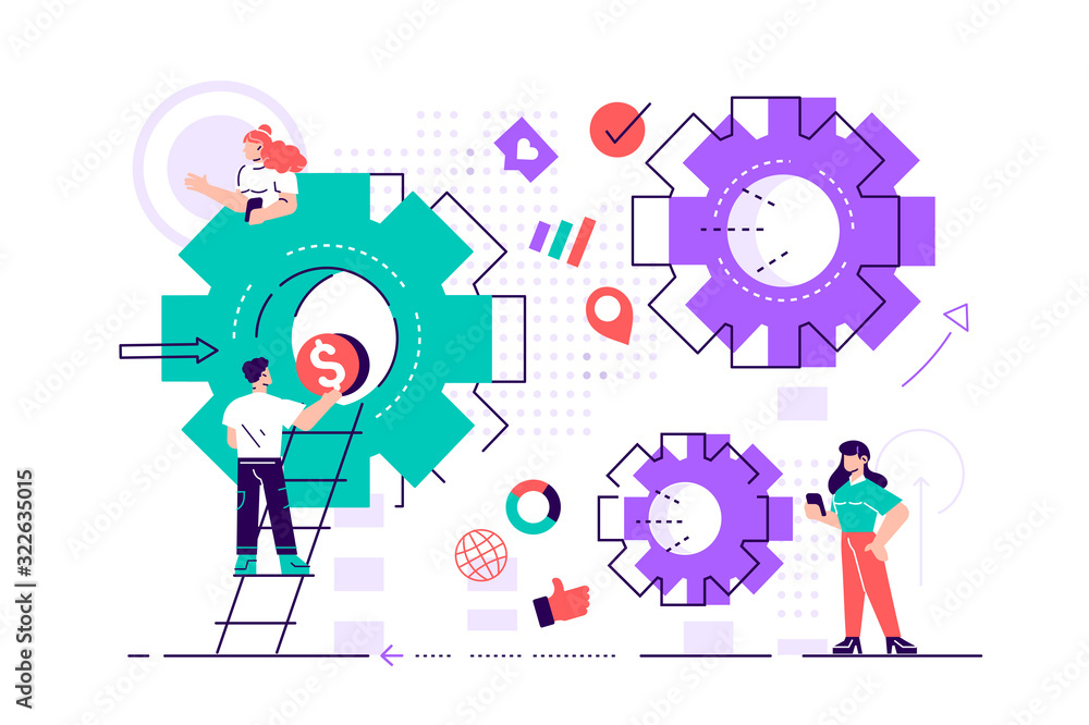 Business concept of vector illustration