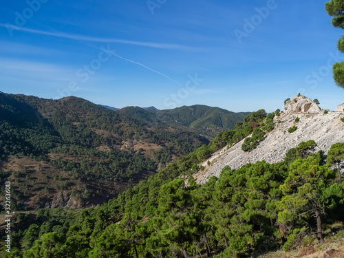 Valley in Gaitanejo Park next to the royal El Chorro trail. Spain