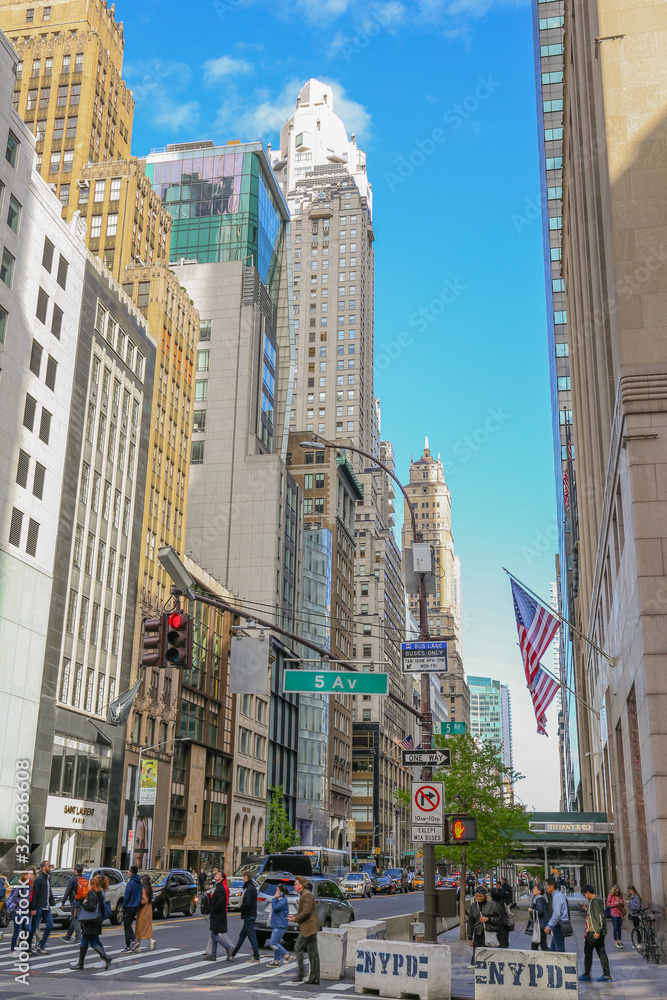 Fototapeta premium New York. USA.April 2019.Famous landmark. Skyline architecture. Urban cityscape.