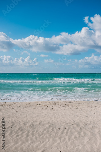 The famous beach of Varadero in Cuba with a calm turquoise ocean © LourdesConvertida