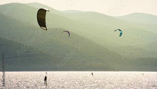 Kite surfing near Korcula