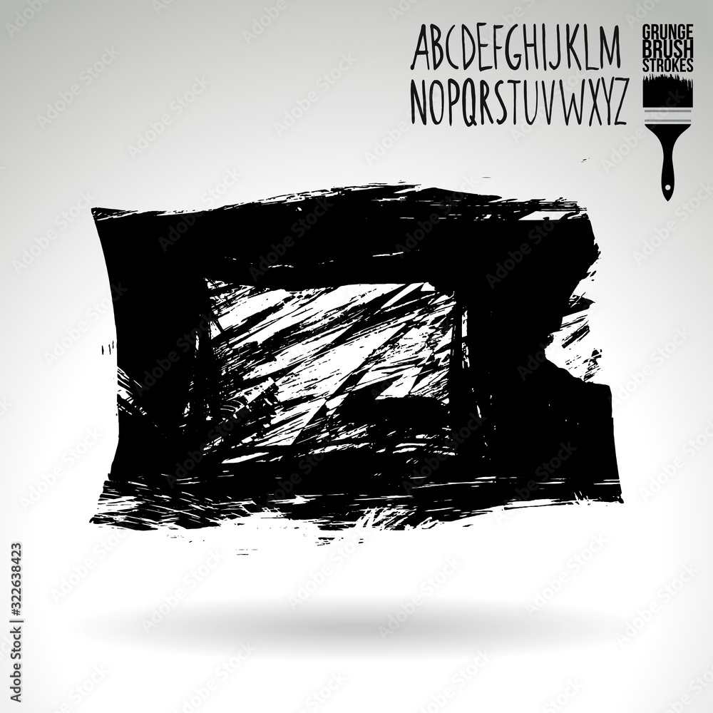 Black brush stroke and texture. Grunge vector abstract hand - painted element. Underline and border design. Black brush stroke and texture. Grunge vector abstract hand - painted element. Underline and border design.