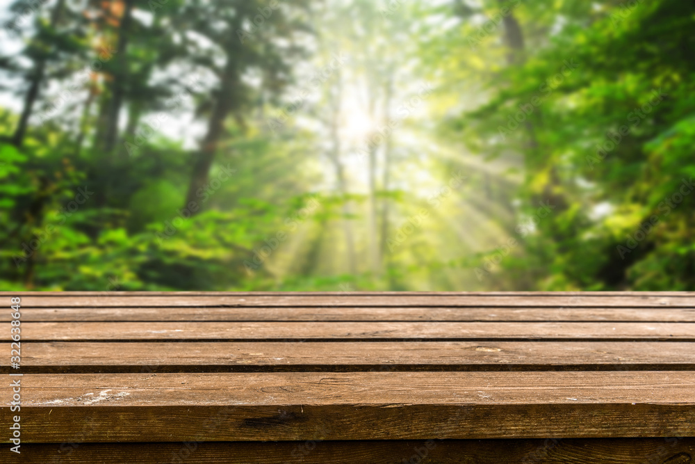 Empty old wooden table background Empty old wooden table background