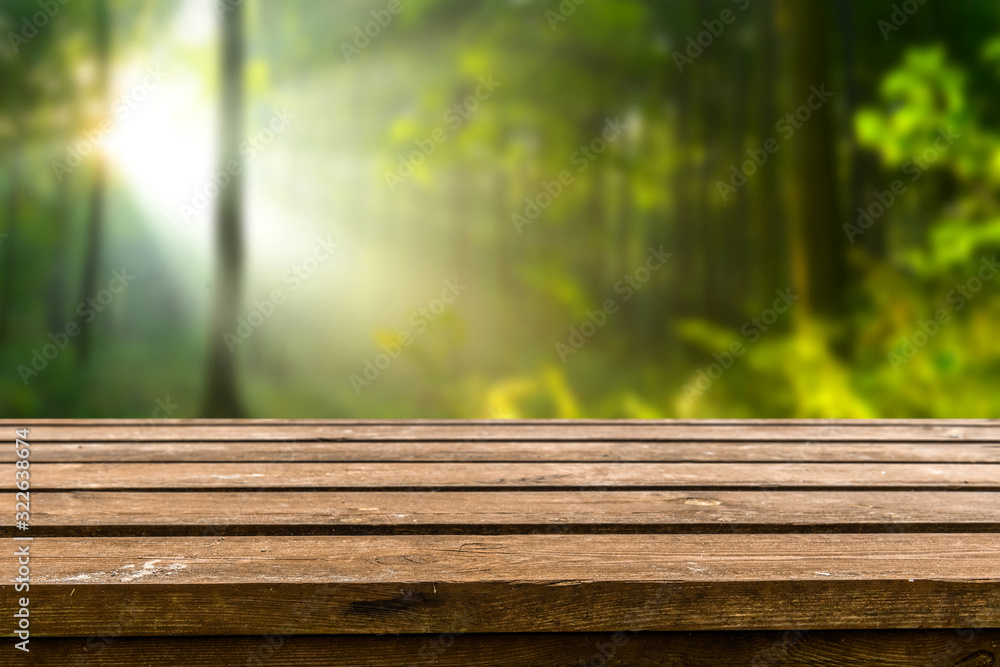 Empty old wooden table background Empty old wooden table background