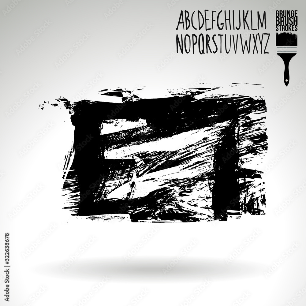 Black brush stroke and texture. Grunge vector abstract hand - painted element. Underline and border design. Black brush stroke and texture. Grunge vector abstract hand - painted element. Underline and border design.