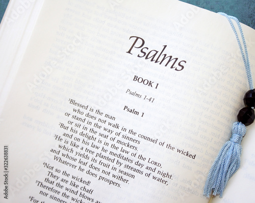 The Book of Psalms opened at Book One Psalm One  photo
