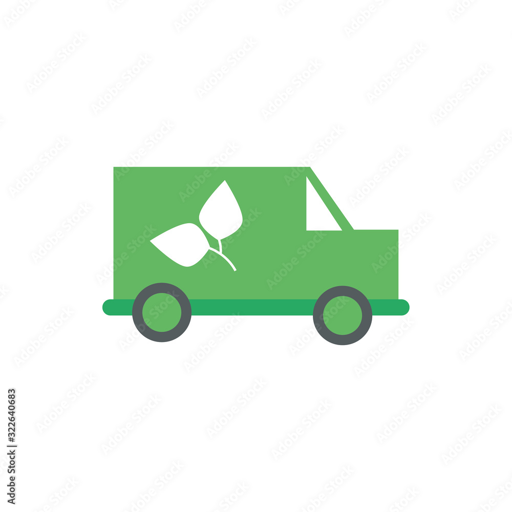van with arrows recycle flat style van with arrows recycle flat style