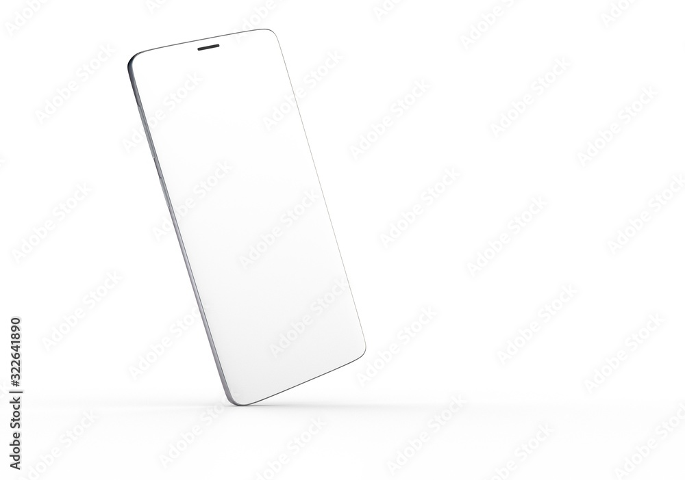 New realistic mobile phone smartphone mockup with blank screen 3d illustration. New realistic mobile phone smartphone mockup with blank screen 3d illustration.