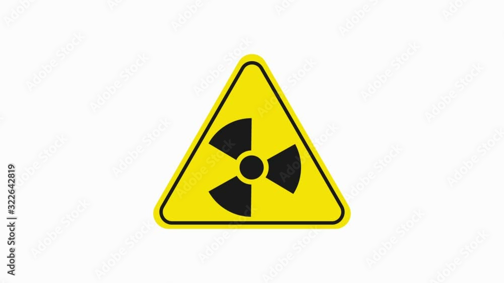 Radioactive symbol video animation. Seamless loop. 4k animation Radioactive symbol video animation. Seamless loop. 4k animation
