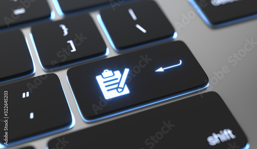 Photos Register icon on keyboard button.