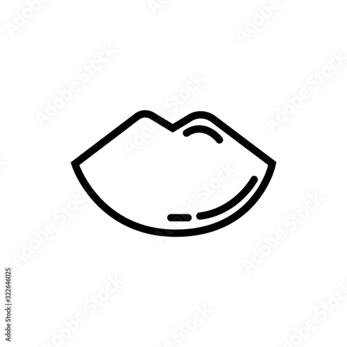 female mouth sensuality line style