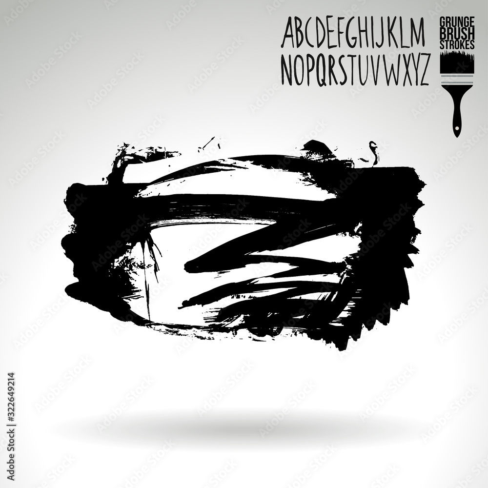 Black brush stroke and texture. Grunge vector abstract hand - painted element. Underline and border design. Black brush stroke and texture. Grunge vector abstract hand - painted element. Underline and border design.