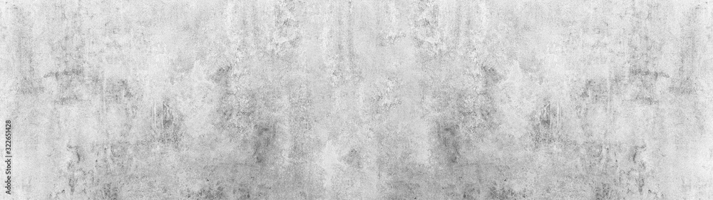 Gray rustic dirty weathered concrete stone wall texture banner panorama