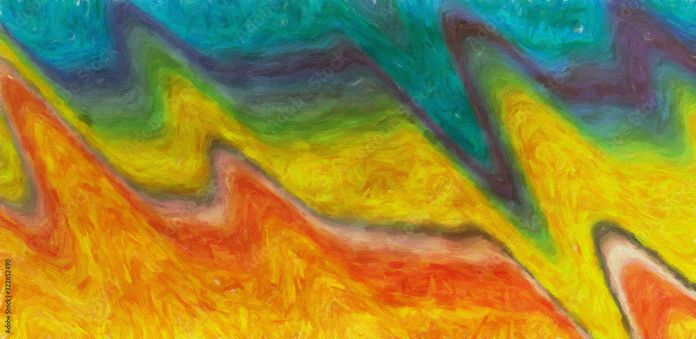 Obraz premium Pretty bright colors abstract background, fashion art print pattern with fractal elements and geometric effects, design backdrop for fabric and textile, beautiful cover, flyer, card and web advertise