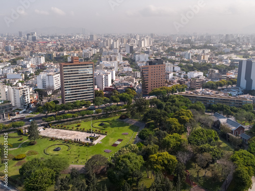 Aerial view of Lima city from Miraflores district.