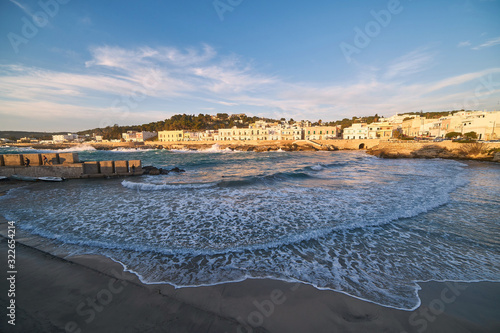  "Santa Maria al Bagno" in Salento - Italy. Very rough sea, with reflections and flashes.