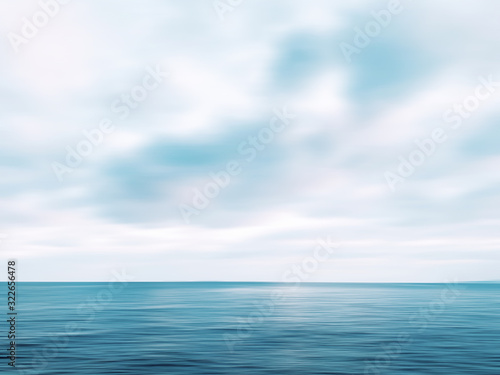 Soft focus blurred seascape background. 
