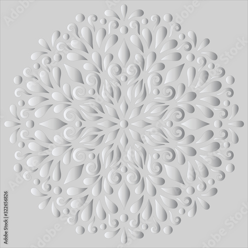 Mandala pattern white gradient good mood