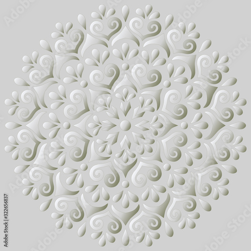 Mandala pattern white gradient good mood