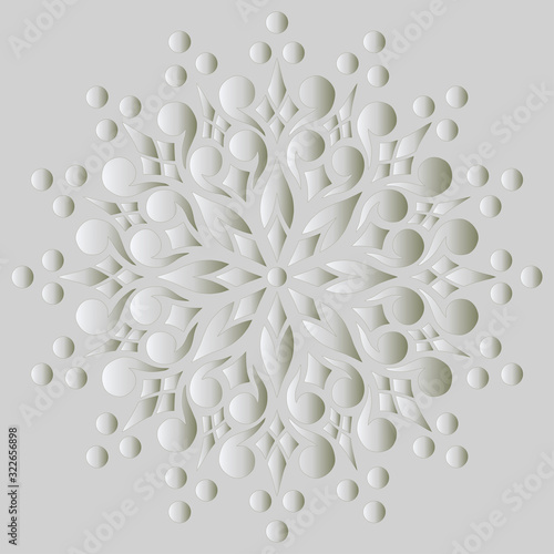 Mandala pattern white gradient good mood