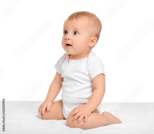 Cute little baby isolated o...