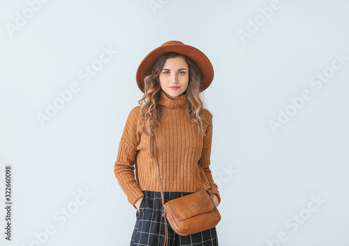 Beautiful young woman in wa...