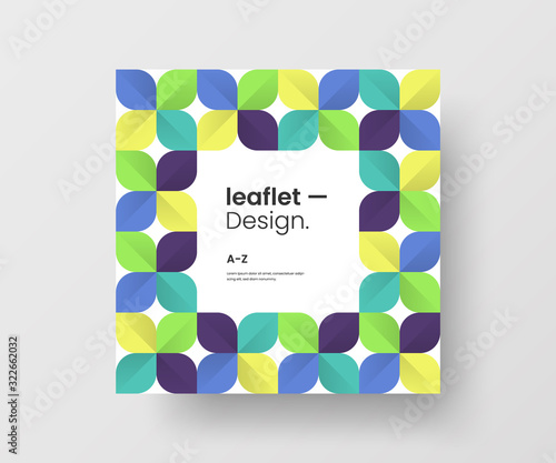 Amazing business advertisement vector mural art square banner mock up. Modern corporate abstract geometric illustration design layout background. Company identity quadrangle texture brochure template.