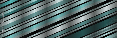 blue, gray, turquoise and black stripes in different shades diagonally with vertical gradients. banner, background