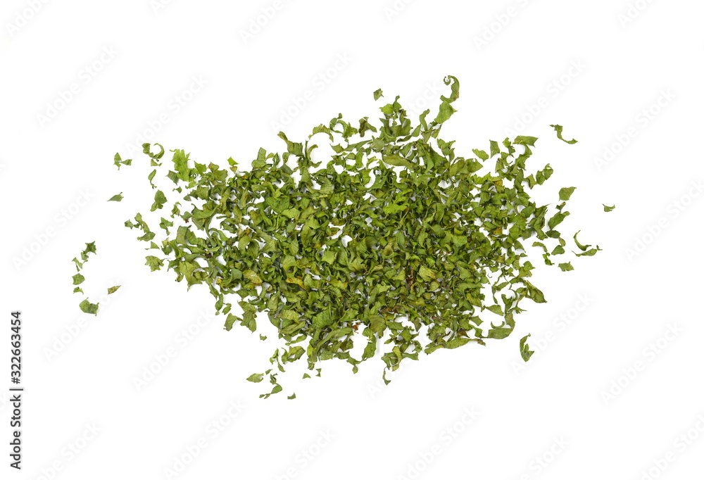 Spice dried celery pile isolated on white background. Green spice. Spice dried celery pile isolated on white background. Green spice.