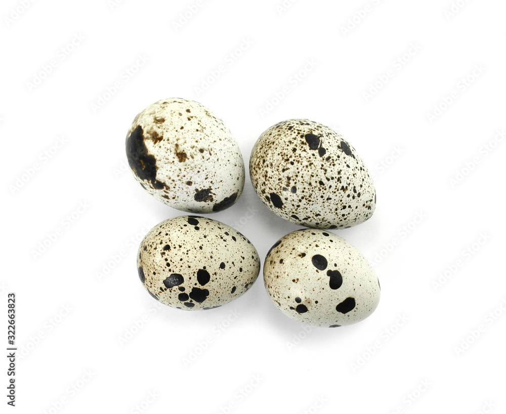 Quail eggs isolated on white background. Quail eggs isolated on white background.