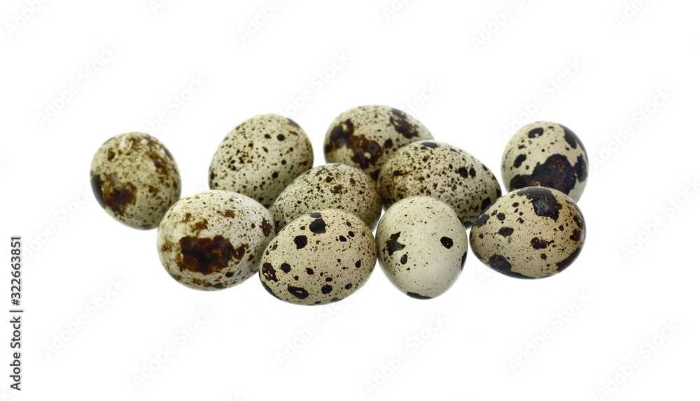 Quail eggs isolated on white background. Quail eggs isolated on white background.