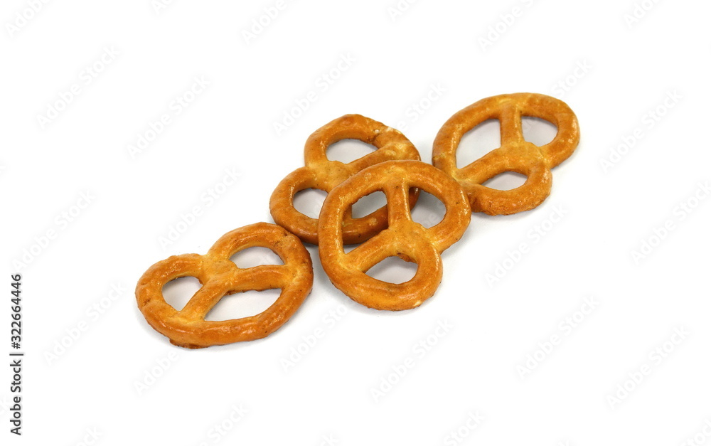 Fototapeta premium pretzels on a white background.