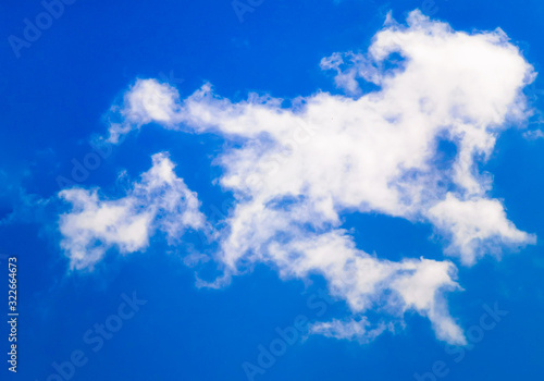 Sunny day  bright blue sky with clouds background for design  decoration or wallpaper