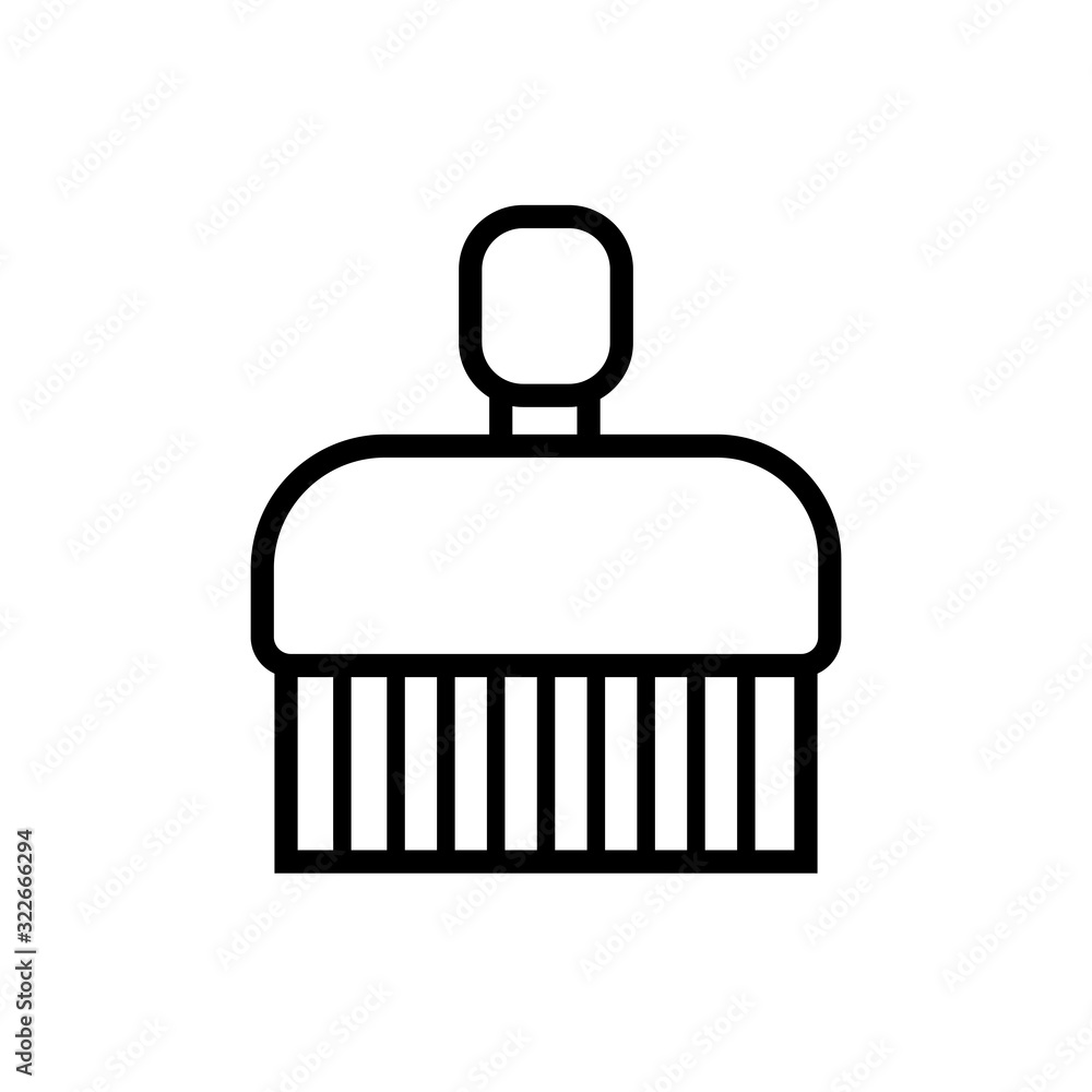 comb makeup accessory line style icon comb makeup accessory line style icon