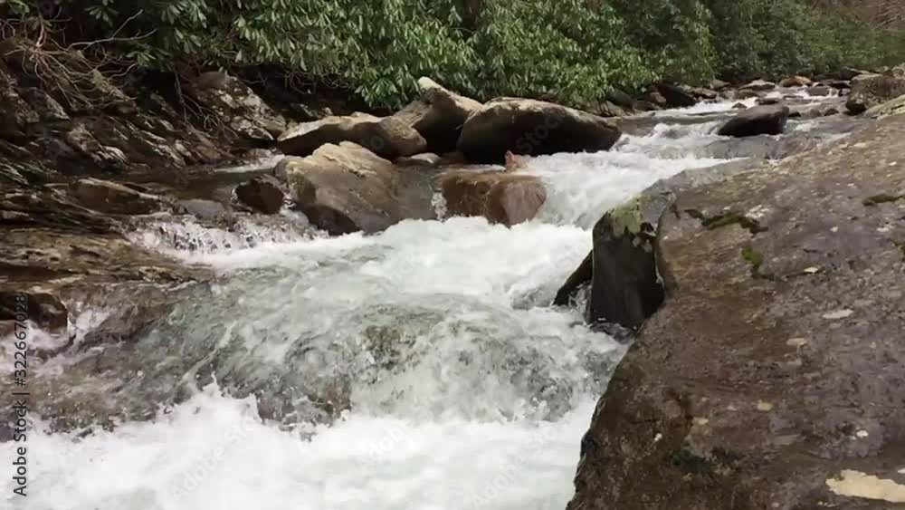 Raging River Over Large Boulders White Water Raging River Over Large Boulders White Water