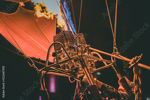 Hot Air Balloon with Flame
