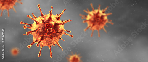 New coronavirus 2019-ncov. 3D illustration photo