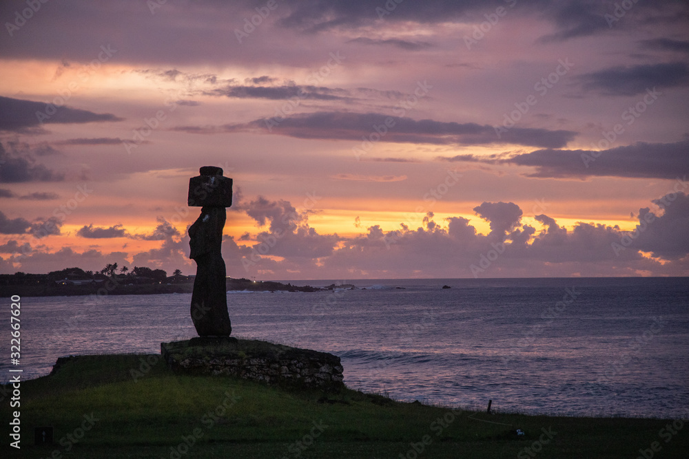 Sunset on Rapa Nui