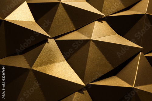 Golden folded paper abstract luxury shiny seamless background pattern