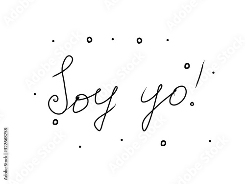 Soy yo phrase handwritten with a calligraphy brush. It's me in spanish. Modern brush calligraphy. Isolated word black