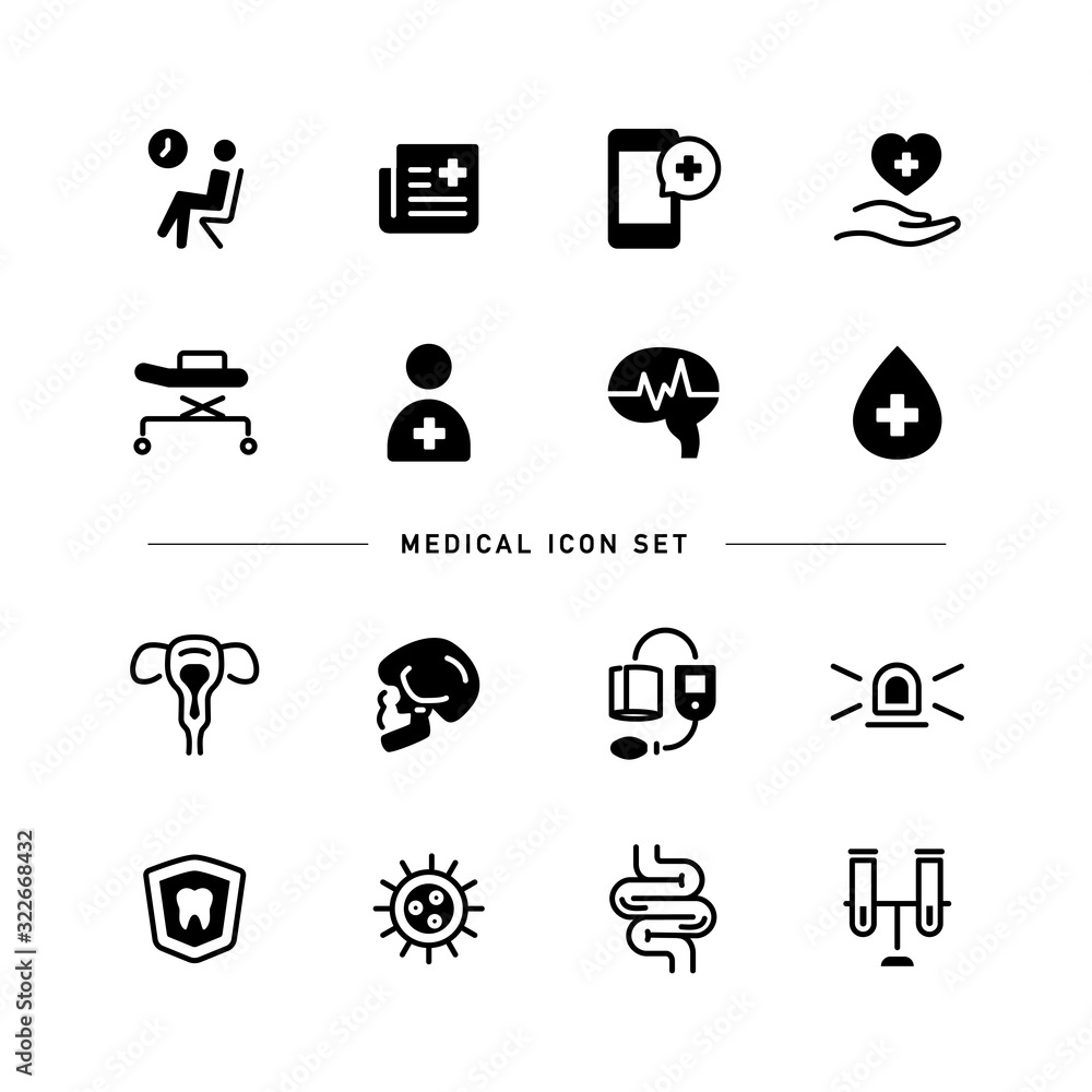 Fototapeta premium MEDICAL ICON SET