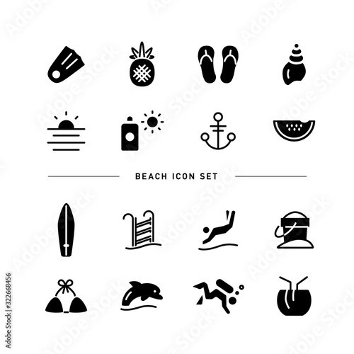 BEACH ICON SET