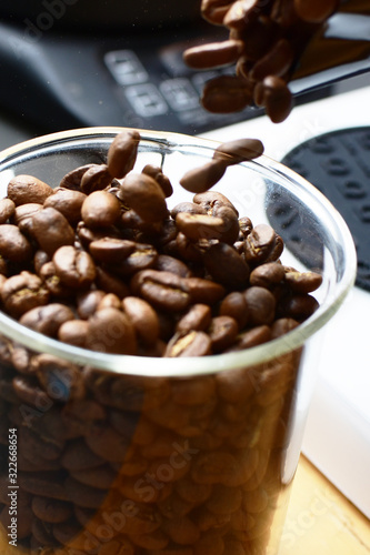 coffee beans in preparation for a good cup